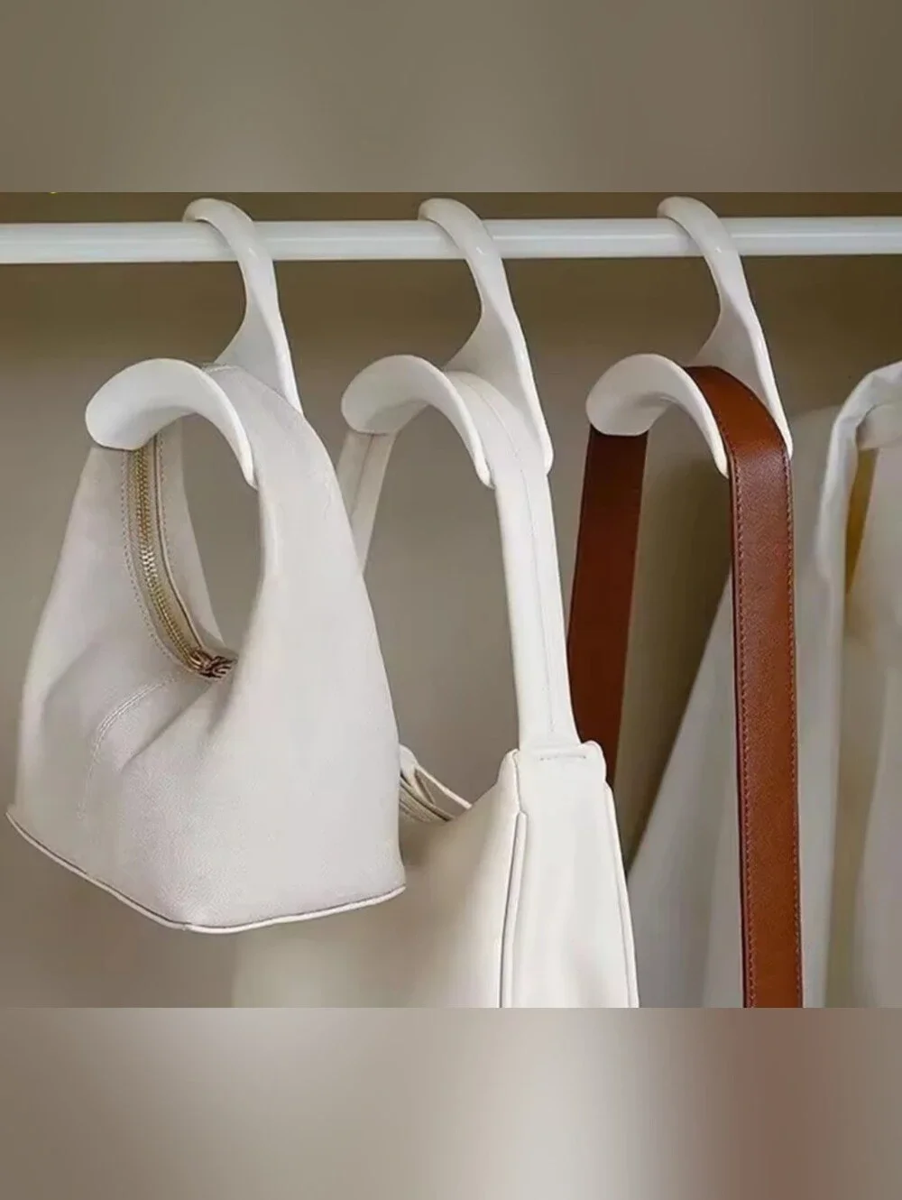 Bag hangers set of 5 "WHITE" - Picture 2 of 5